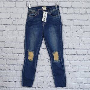 2/$50 L'Agence Blue Distressed Jeans Size 25